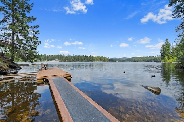231 Mountain View Dr, Newport, WA 99156 - dock area with a water view and a forest view