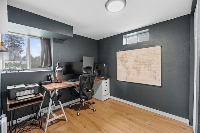 8214 N Jefferson Dr, Spokane, WA 99208 - office with light wood finished floors, healthy amount of natural light, baseboards, and a textured wall