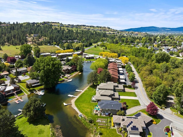 305 S Liberty Lake Rd Unit 8, Liberty Lake, WA 99019 - aerial perspective of suburban area featuring a water and mountain view