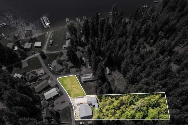 29955 N Isle View Rd, Spirit Lake, ID 83869 - aerial view of property and surrounding area featuring property parcel outlined
