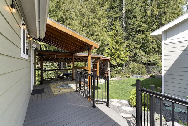 29955 N Isle View Rd, Spirit Lake, ID 83869 - wooden deck featuring a forest view