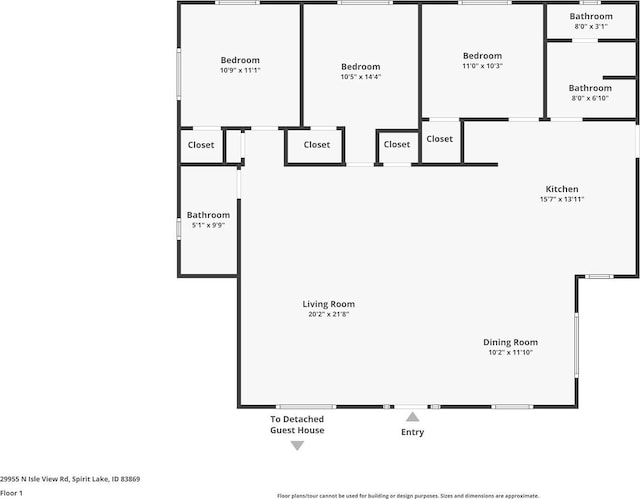 29955 N Isle View Rd, Spirit Lake, ID 83869 - floor plan / room layout