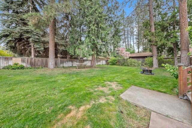 11010 E 28th Ave, Spokane, WA 99206 - view of yard featuring an outdoor fire pit