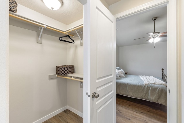 18924 E Fredrick Ave, Otis Orchards, WA 99027 - spacious closet with wood finished floors and ceiling fan