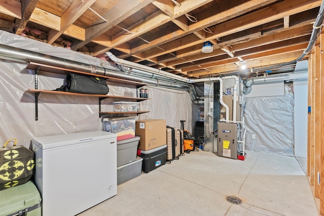 4521 E Fairview St, Spokane, WA 99217 - unfinished below grade area with refrigerator