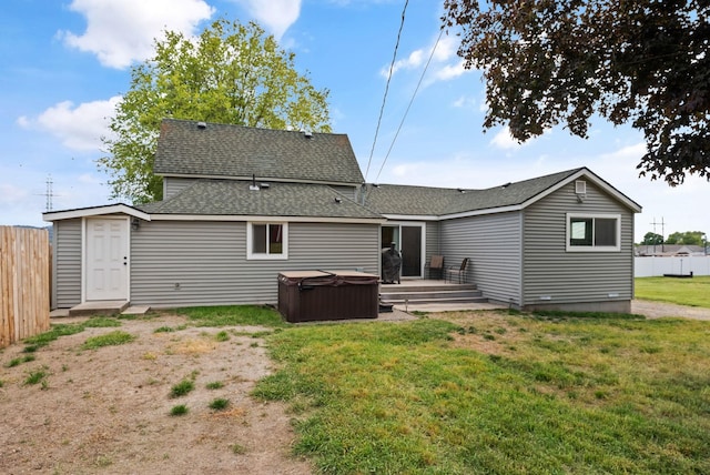 4521 E Fairview St, Spokane, WA 99217 - back of house featuring a hot tub and a shingled roof