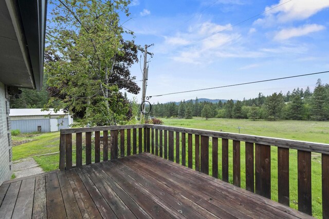 2362 Nicholson Rd, Elk, WA 99009 - deck with a mountain view and a yard