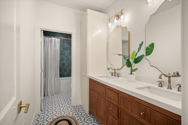 23114 W Mcfarlane Rd, Medical Lake, WA 99022 - bathroom featuring double vanity and tile patterned floors