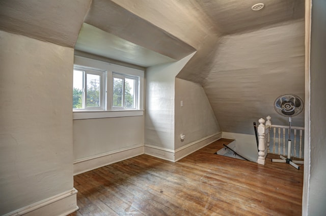 1608 E Pacific Ave, Spokane, WA 99202 - bonus room with vaulted ceiling, hardwood / wood-style flooring, and baseboards
