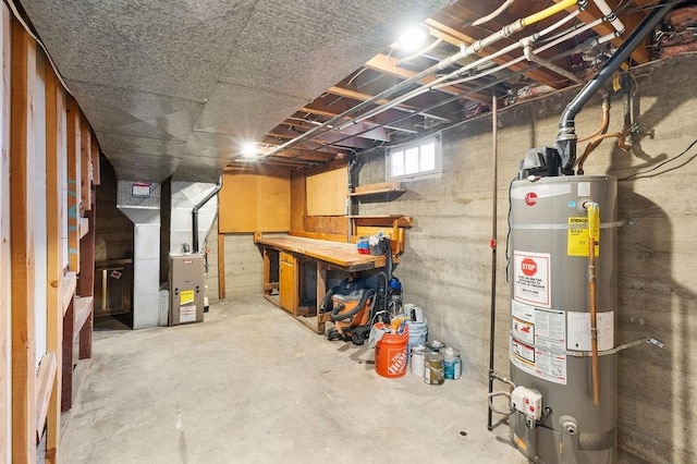 2417 E Nebraska Ave, Spokane, WA 99208 - basement featuring water heater and heating unit
