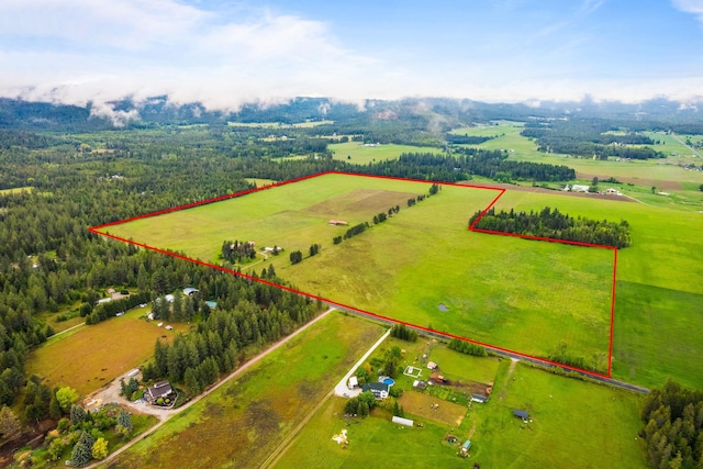 4796 W Gibson Dahl Rd, Clayton, WA 99110 - aerial view of sparsely populated area featuring property boundaries highlighted