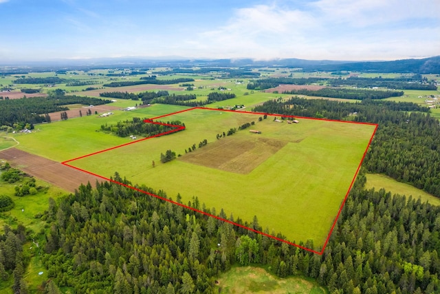 4796 W Gibson Dahl Rd, Clayton, WA 99110 - overview of rural landscape with property boundaries highlighted