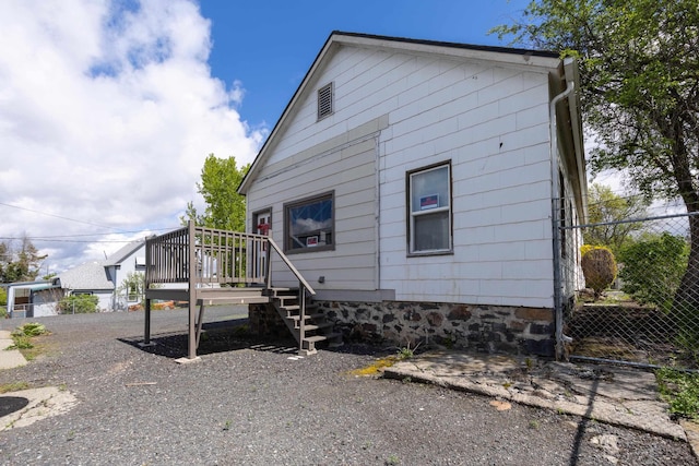 608 S Hatch St, Spokane, WA 99202 - back of property featuring a wooden deck