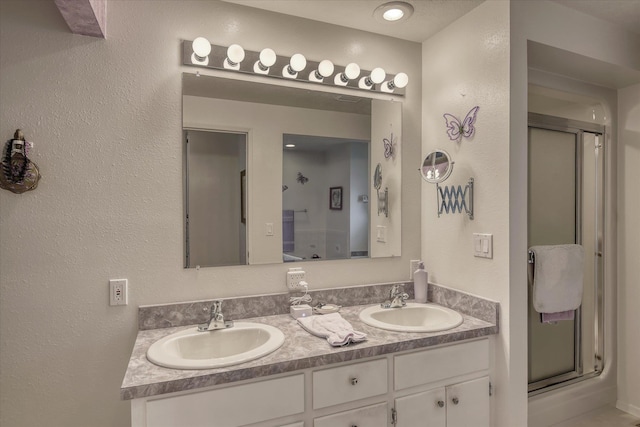 12820 E Sinto Ave, Spokane Valley, WA 99216 - full bathroom featuring a stall shower and double vanity