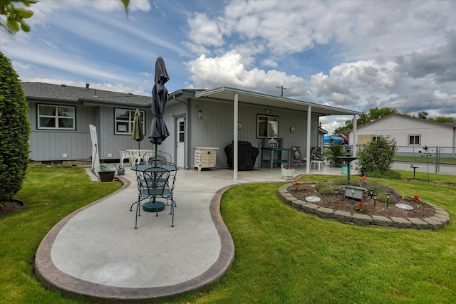 12820 E Sinto Ave, Spokane Valley, WA 99216 - back of property with a patio area and a yard