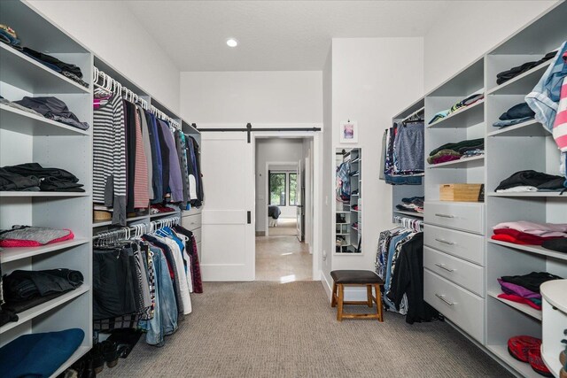 220 E Meadowlane Rd, Spokane, WA 99224 - spacious closet with carpet floors and a barn door
