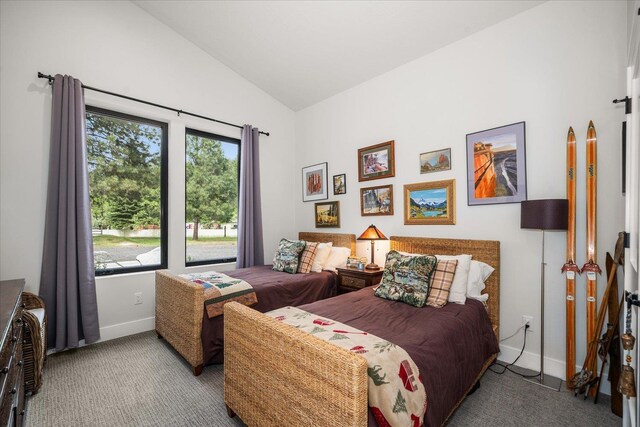 220 E Meadowlane Rd, Spokane, WA 99224 - carpeted bedroom featuring baseboards and lofted ceiling