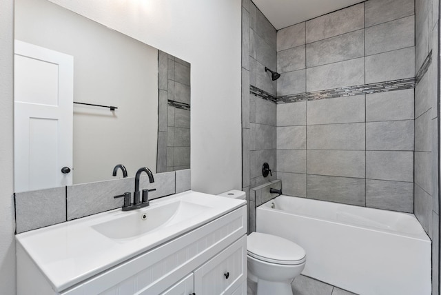 344 W Deer Park Milan Rd, Deer Park, WA 99006 - bathroom with toilet, vanity, and shower / tub combination