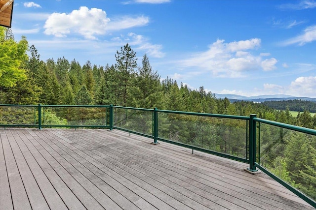 18109 N Harvard Ln, Newman Lake, WA 99025 - deck featuring a mountain view