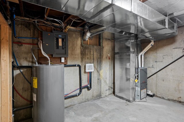 5727 N Cannon St, Spokane, WA 99205 - utilities featuring electric water heater, electric panel, and heating unit
