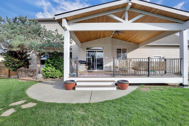 17321 E Morningside Ln, Spokane Valley, WA 99016 - rear view of property with ceiling fan and a patio area