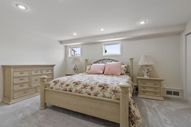 17500 E Wellesley Ave, Spokane Valley, WA 99216 - bedroom featuring light carpet and recessed lighting