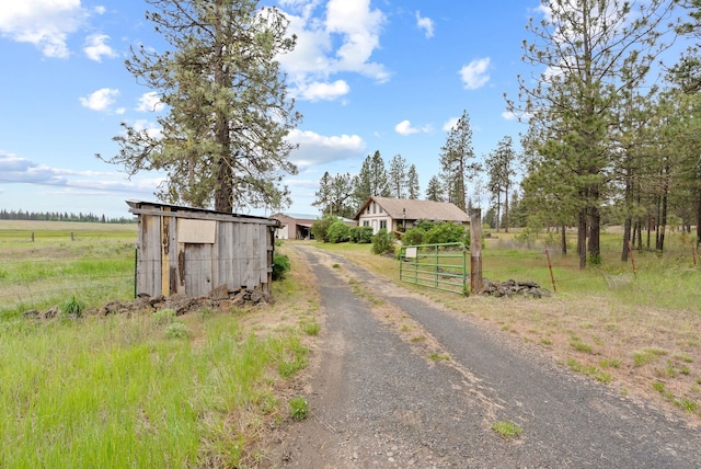6500 W Soledad Ln, Cheney, WA 99004 - view of dirt / gravel driveway featuring a rural view