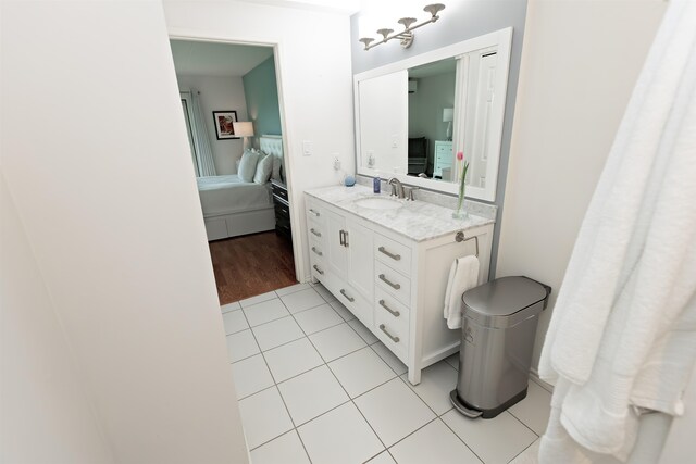 136 E Rockwood Blvd Unit 201, Spokane, WA 99202 - bathroom with ensuite bathroom, vanity, and tile patterned floors
