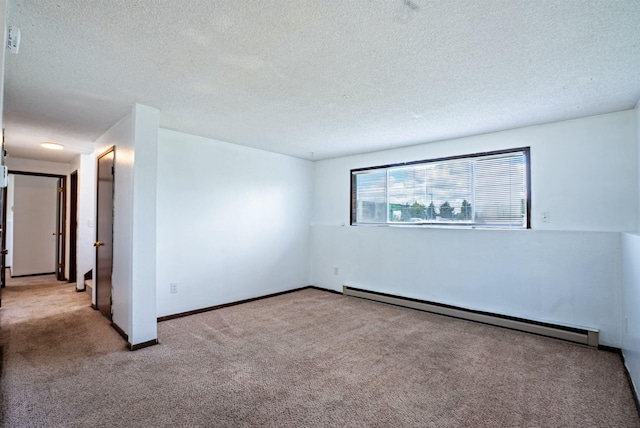 16108 E Broadway Avenue 16110E Broadway Ave, Spokane Valley, WA 99037 - unfurnished room with carpet flooring, a baseboard radiator, a textured ceiling, and baseboards