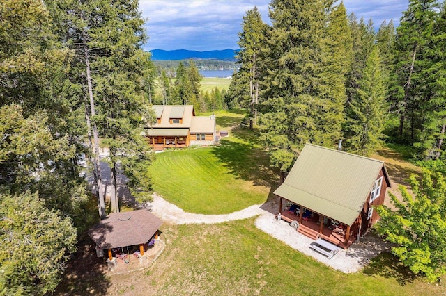 3475B Waitts Lake Rd, Valley, WA 99181 - view of subject property featuring a water and mountain view and a heavily wooded area