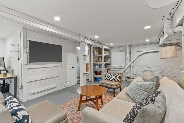 1116 E Newark Ave, Spokane, WA 99202 - carpeted living area featuring recessed lighting