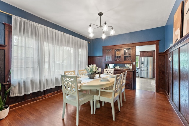 1116 E Newark Ave, Spokane, WA 99202 - dining space featuring a chandelier and wood finished floors