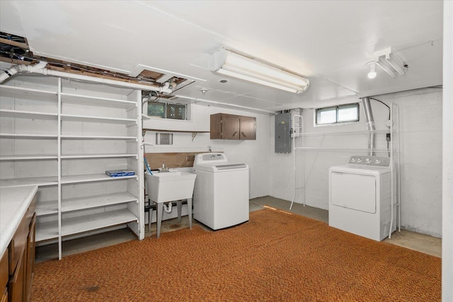 4218 N E St, Spokane, WA 99205 - washroom with independent washer and dryer and electric panel
