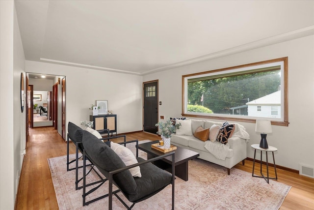 4218 N E St, Spokane, WA 99205 - living area featuring wood finished floors and baseboards