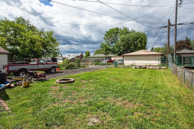 1207 E Bismark Ave, Spokane, WA 99208 - view of yard with an outdoor fire pit