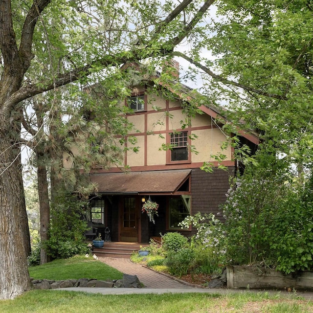 1732 W 14th Ave, Spokane, WA 99204 - view of front of home featuring stucco siding and covered porch
