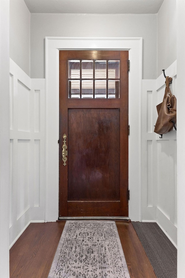 1732 W 14th Ave, Spokane, WA 99204 - doorway to outside featuring dark wood-type flooring