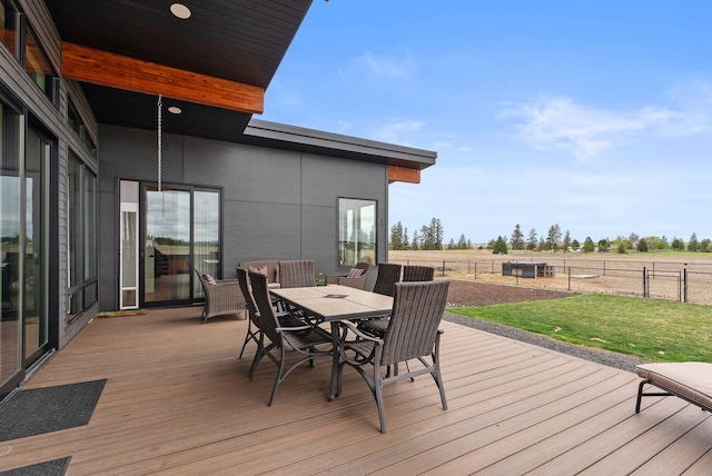 311 N Christensen Rd, Medical Lake, WA 99022 - deck featuring outdoor dining area and a view of countryside