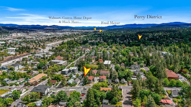 723 S Hatch St, Spokane, WA 99202 - aerial overview of property's location with mountains