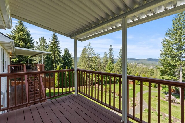 14716 E 48th Ln, Veradale, WA 99037 - wooden deck with a yard