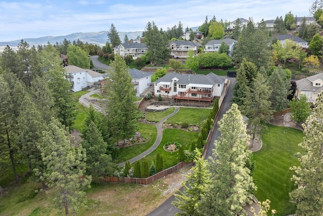 14716 E 48th Ln, Veradale, WA 99037 - aerial view of property and surrounding area with nearby suburban area and a mountainous background