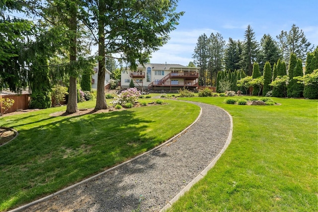 14716 E 48th Ln, Veradale, WA 99037 - view of yard featuring a wooden deck