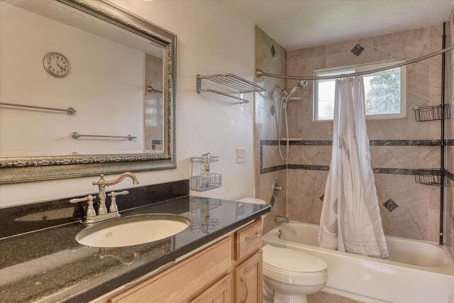 11920 E Railroad Ave, Spokane, WA 99206 - bathroom featuring shower / bath combo with shower curtain, toilet, and vanity