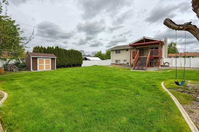 11920 E Railroad Ave, Spokane, WA 99206 - view of yard featuring stairs and a deck