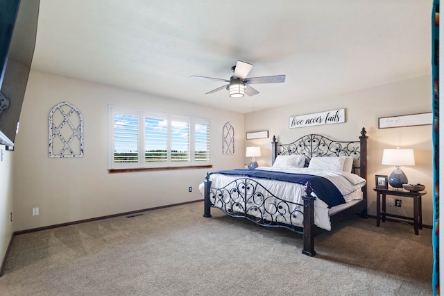 14410 W Jacobs Rd, Spokane, WA 99224 - bedroom featuring carpet flooring, baseboards, and a ceiling fan