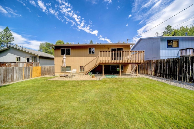4112 E 11th Ave, Spokane, WA 99202 - rear view of property with stairway, a deck, and a patio area