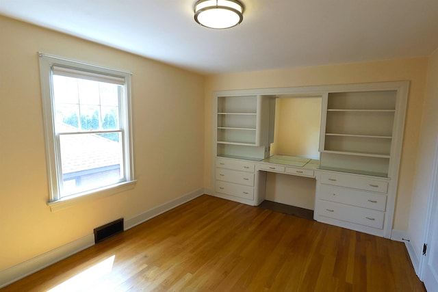 417 W 26th Ave, Spokane, WA 99203 - unfurnished office with built in study area, light wood-type flooring, baseboards, and built in features