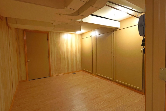 417 W 26th Ave, Spokane, WA 99203 - finished basement with light wood-style floors and wood walls