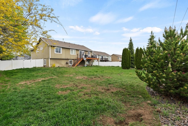 8710 N I Ct, Spokane, WA 99208 - view of yard featuring stairs and a deck