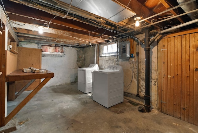 3215 W Longfellow Ave, Spokane, WA 99205 - basement with washing machine and clothes dryer and electric panel